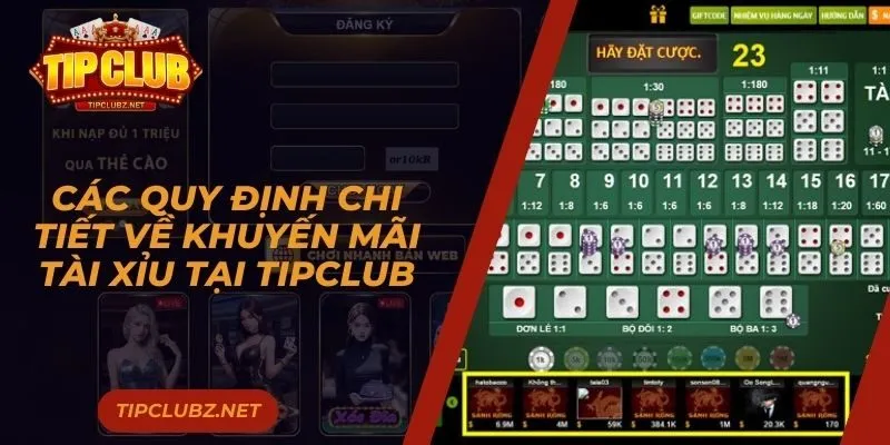 Các quy định chi tiết về khuyến mãi tài xỉu tại TIPCLUB